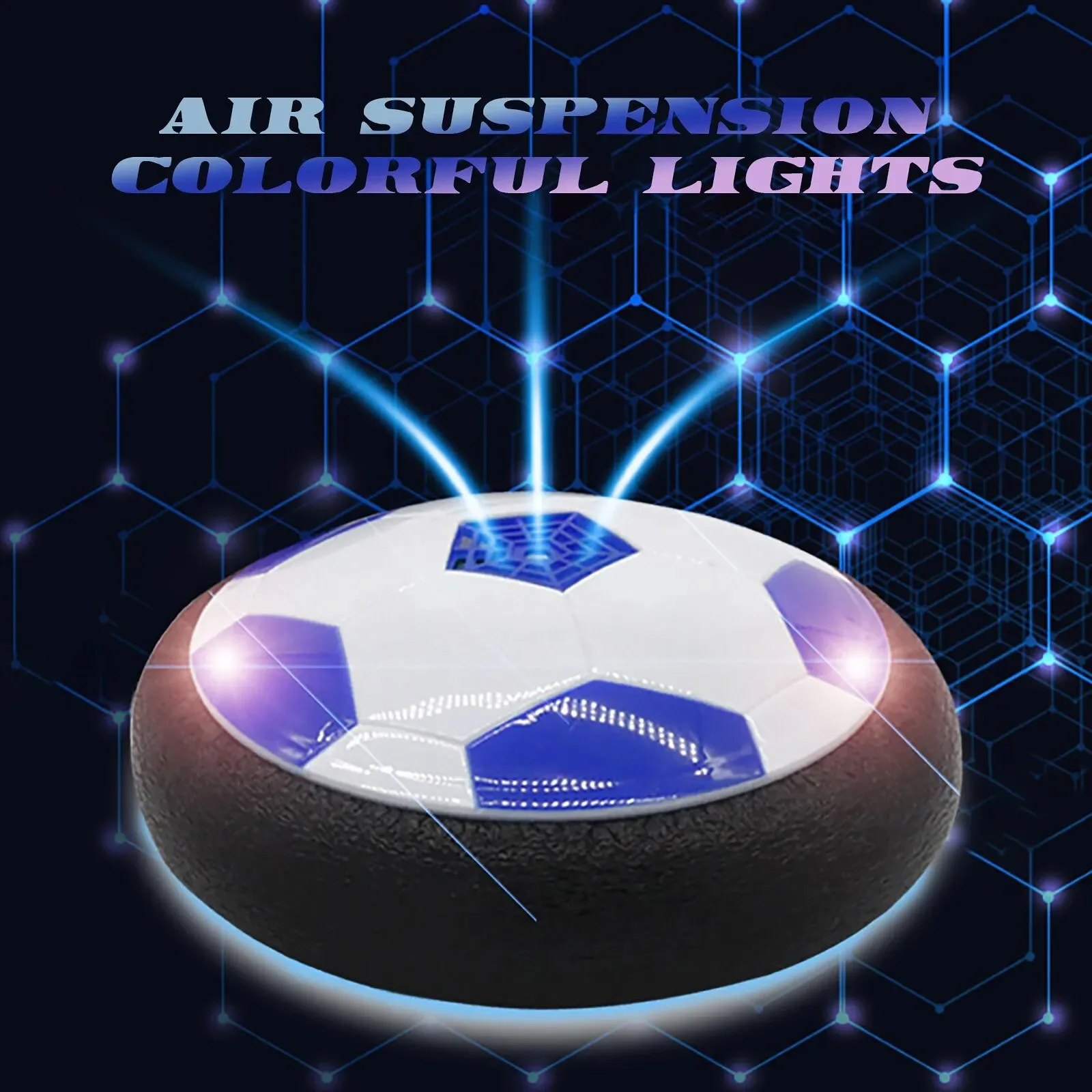 Electric Soccer Ball Hover Soccer Ball LED Light Projector Suspended Football Toys Gliding Air Cushion Floating Foam Kids Gift