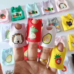New ob11 baby clothes Cute print sleeveless t-shirt doll clothes vest gsc element molly 1/12bjd doll Birthday Gif accessories