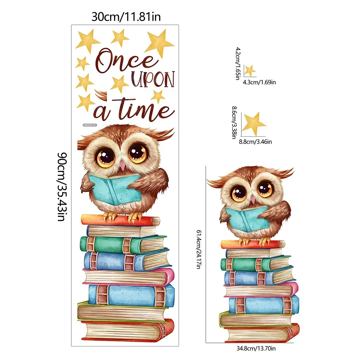 Cartoon Lovely Animal Owl Wall Stickers For Kids Room Love Study Book Kindergarten Warm And Sweet Home Decoration Wall Decals