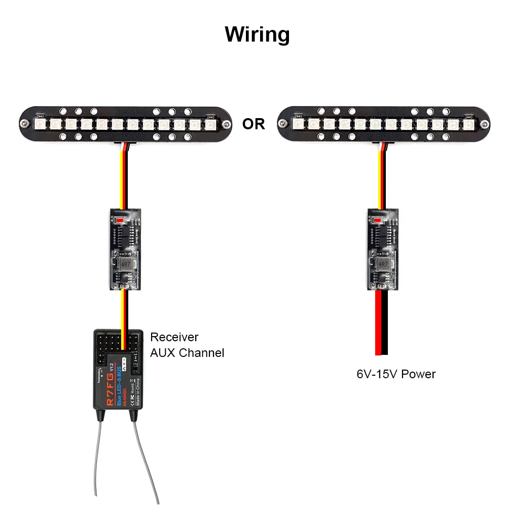 RC LED Light Bar 23 Modes Roof Lamp Headlight Tail Light Kit Bumper Light Compatible with Traxxas RC Car Truck Crawler Tamiya