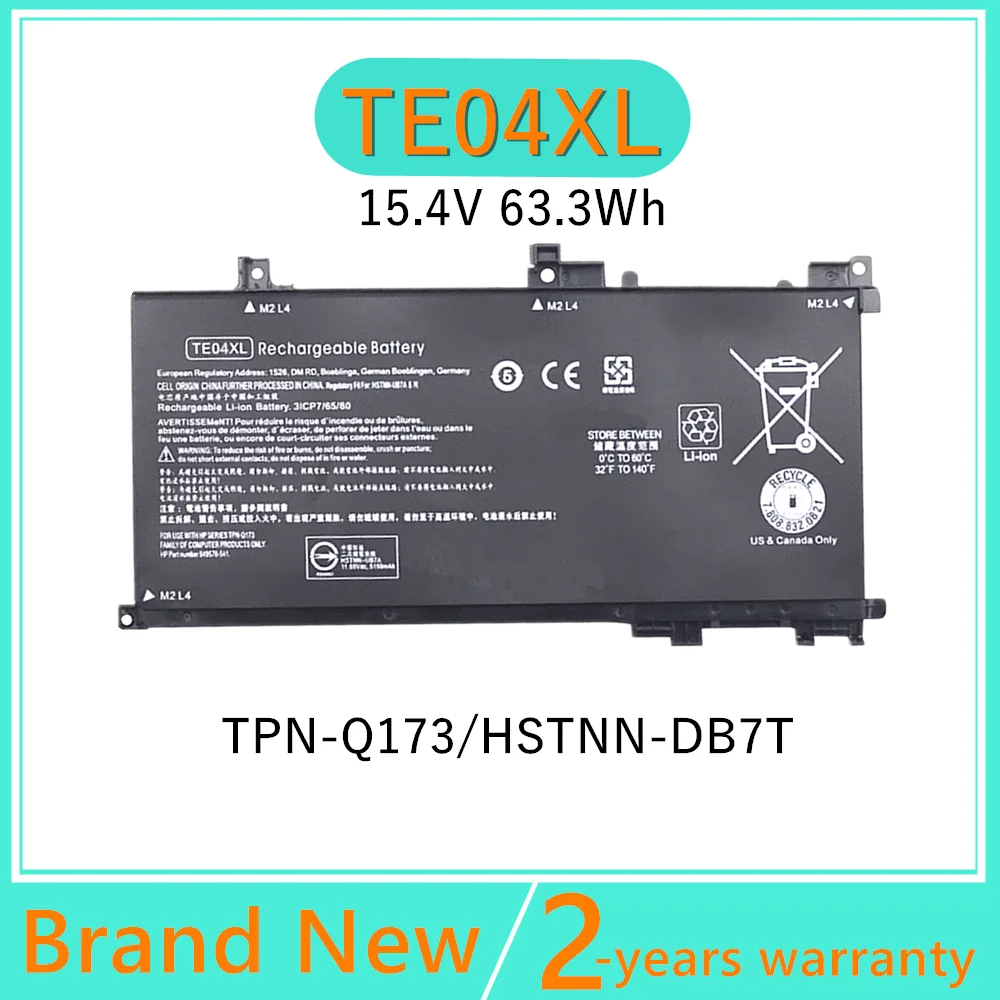 

TE04XL Laptop battery For HP OMEN 15-ax210TX ax211TX ax215TX ax218TX ax219TX ax223TX ax225TX ax239TX TPN-Q173 HSTNN-DB7T TE04