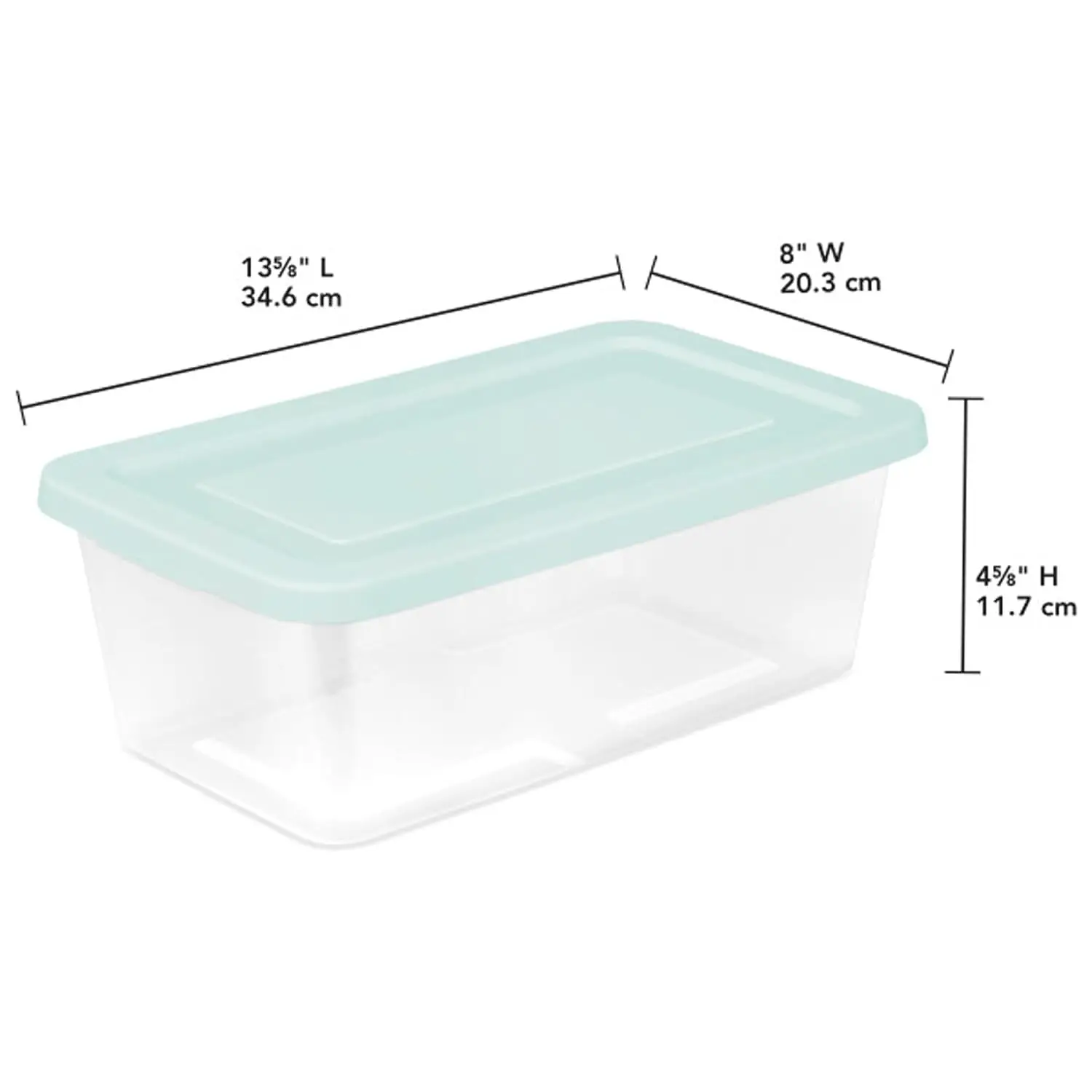 Stackable Storage Bin with Lid, Clear Plastic 6 Quart, Customized