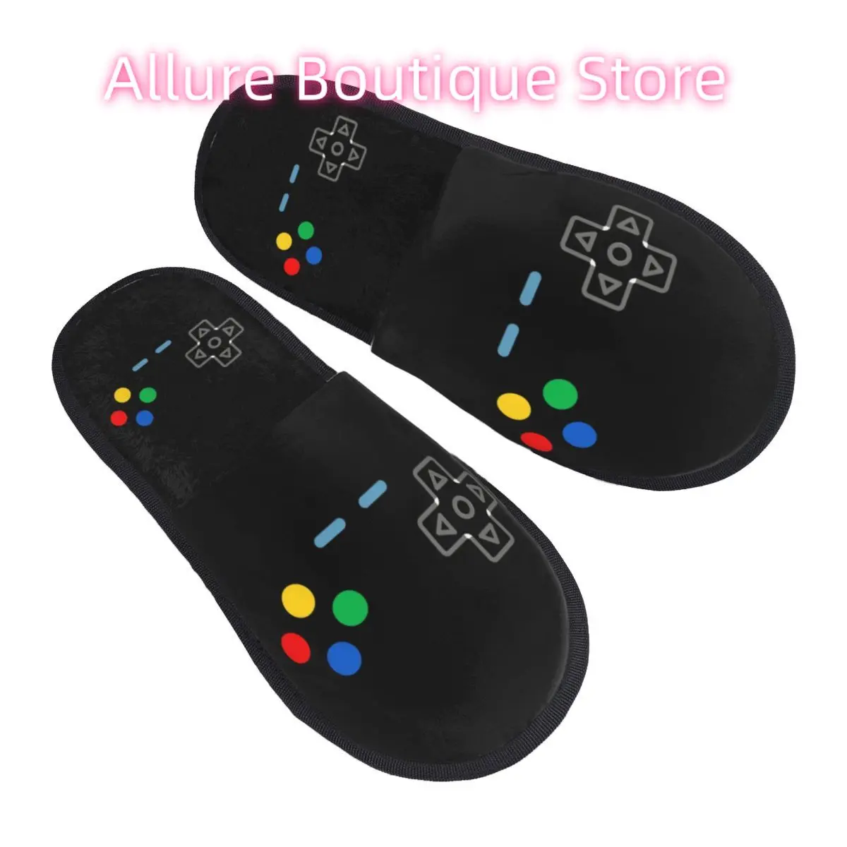 

Custom Gamer Gaming Controller Cozy Scuff With Memory Foam Slippers Women Video Game Gaming Controller Hotel House Shoes