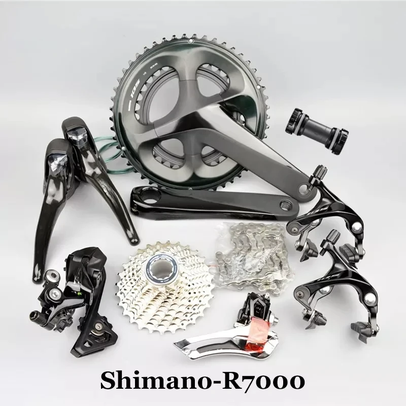 

Комплект оборудования для шоссейного велосипеда 105 R7000 2x11 скоростей с переключателями R7000 Dual-Control, передним/задним переключателем и ободным тормозом
