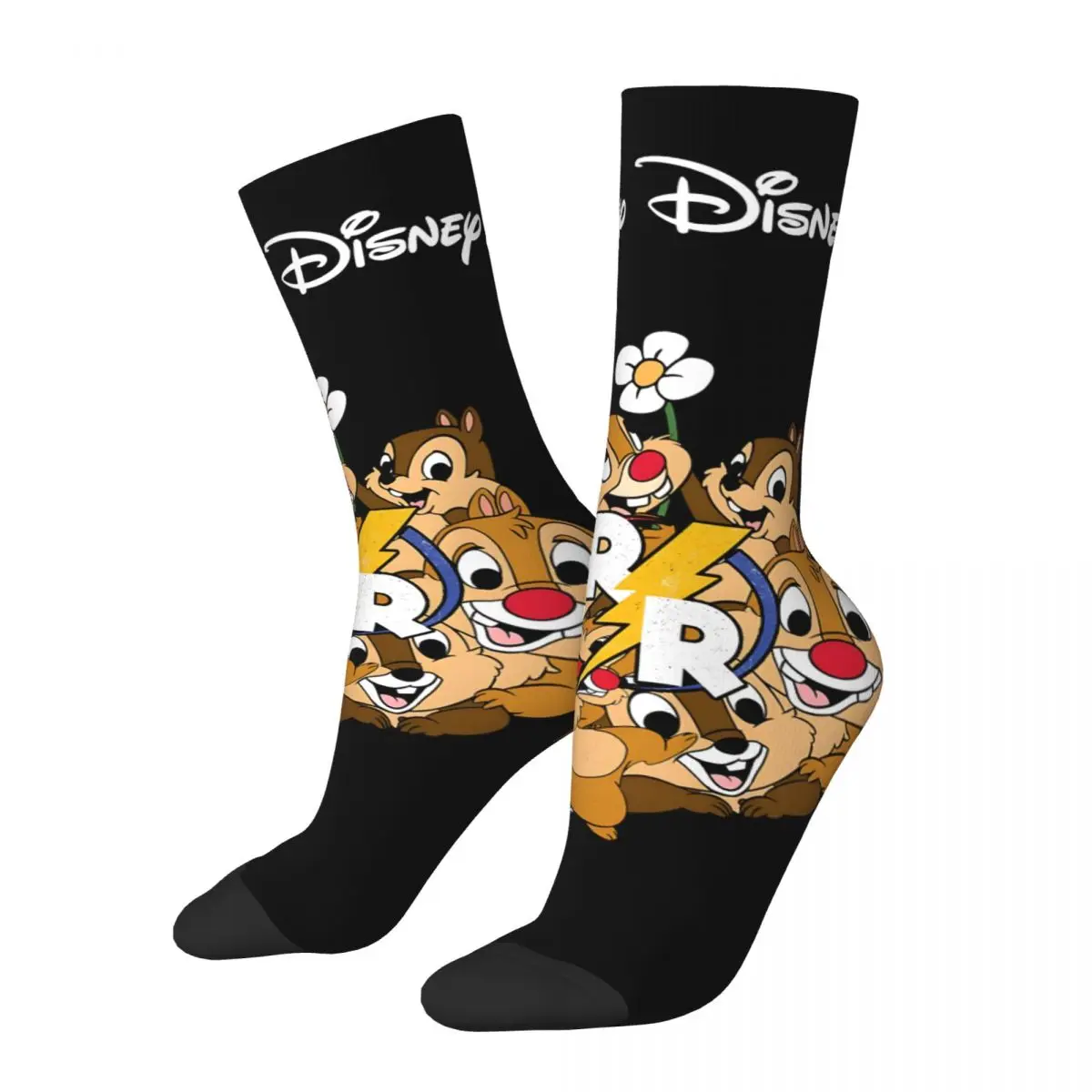 

Chip N Dale Crazy Men's compression Socks Unisex Disney Rescue Rangers Street Style Seamless Printed Funny Novelty Crew Sock