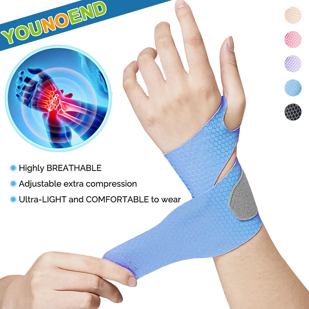 1PCS Adjustable Wristbands Wrist Support Bracer Gym Sports Wristband Carpal Protector Breathable Injury Wrap Band Strap Safety