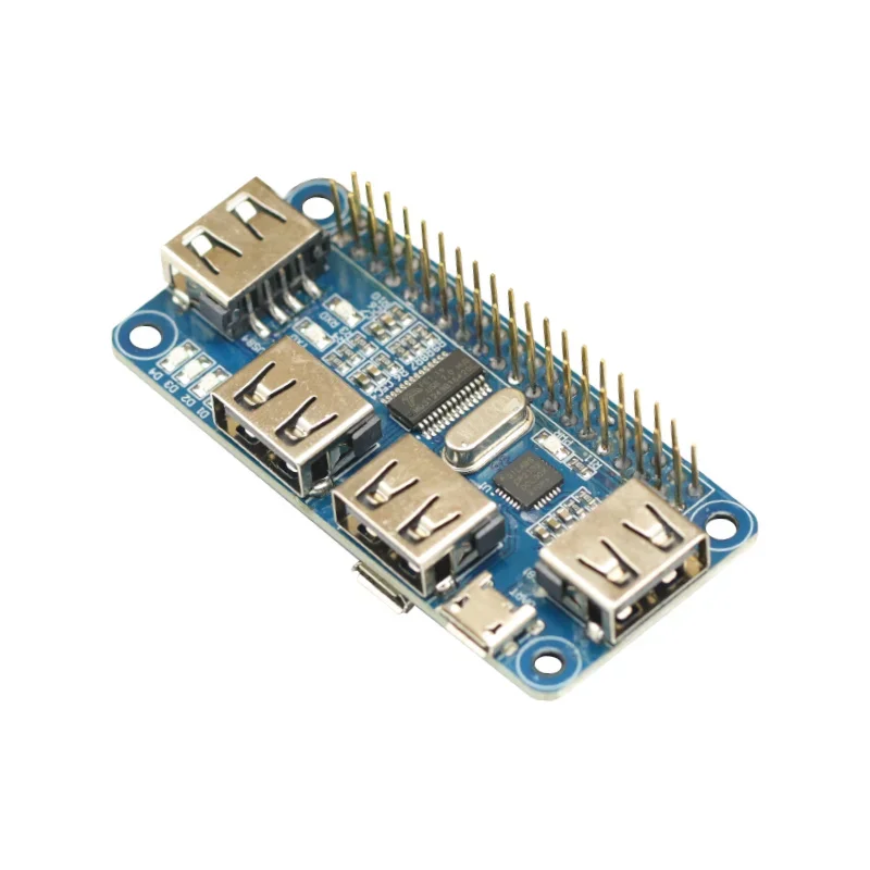 4 Ports USB HUB HAT For Raspberry Pi 3 / 2 / Zero W Extension Board USB To UART For Serial Debugging Compatible With USB2.0/1.0