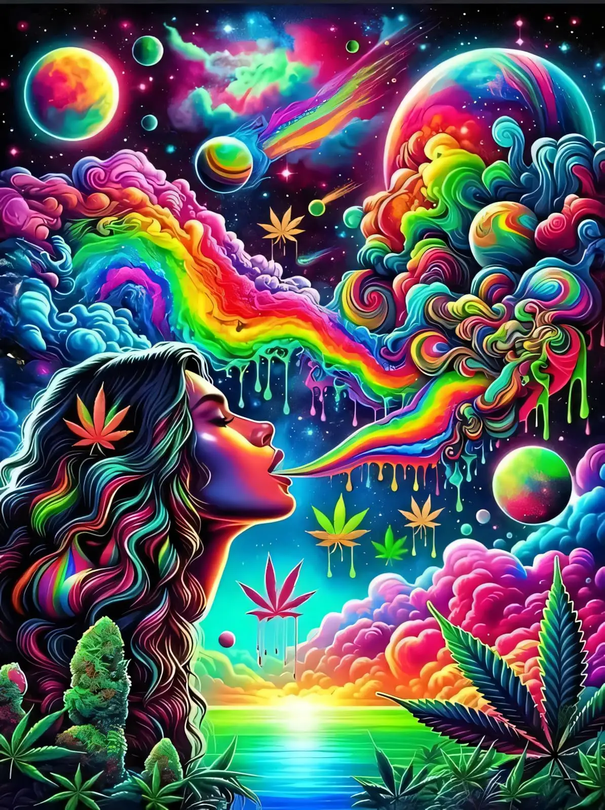 

Abstract Woman with Magical Powers 500/1000/1200/2000 PCS Jigsaw Puzzles Family Activity Games for Gameroom Bedroom Gifts