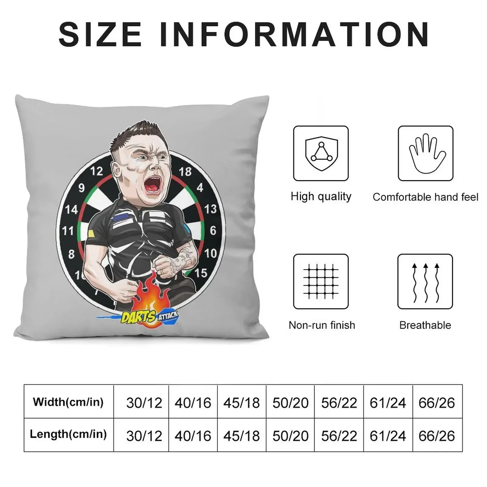 Caricatura Gerwyn Price by Darts Attack Throw Pillow christmas pillow case Pillow Cases Decorative