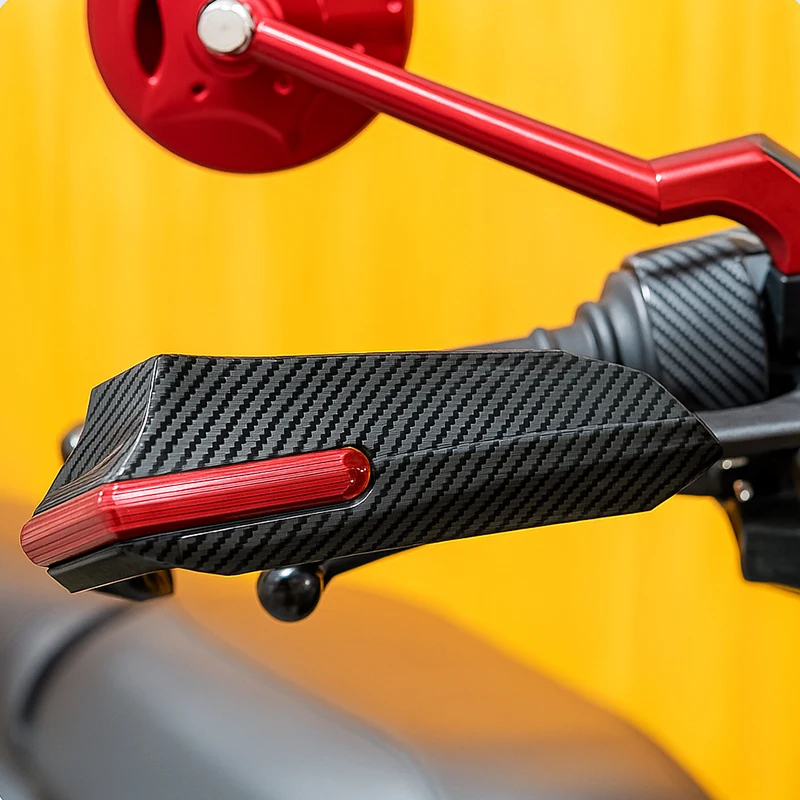 กันลมสากล 7/8 "ตัวป้องกันแฮนด์สําหรับรถจักรยานยนต์สกูตเตอร์ภูเขา E-Bike เบรกคันโยกพร้อมอลูมิเนียมแข็ง