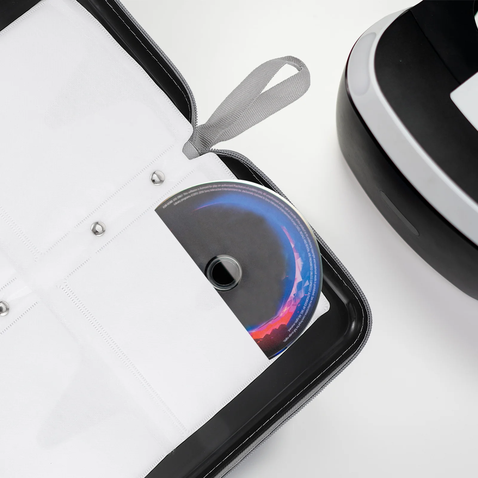 

Portable 80 Capacity Cd Storage Container Soft Inner Pages Zipper Closure Organizer Cd Storage Case Disc Case