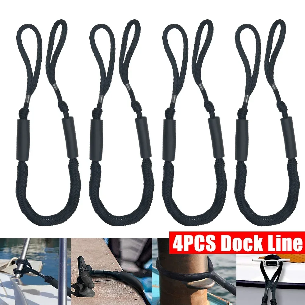 

4/2PCS Dock Line Boat Ropes Mooring Rope Boat Bungee Dock Dockline for Kayak Watercraft Jet Ski Pontoon Canoe Power Boat