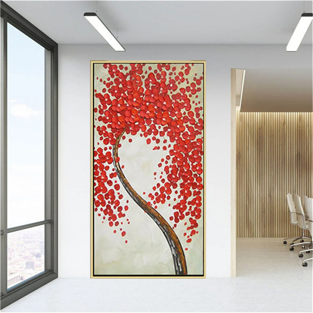 Pop Home Wall Picture For Living Room Oil Paintings On Canvas Hand Painted Flowers Of Different Colors Home Room Decor Pictures