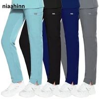 Pantalón de trabajo elástico para clínica de mascotas, enfermera, alta calidad, Color sólido, dentista, enfermería, pantalones para mujer, ropa de trabajo para médico de Hospital