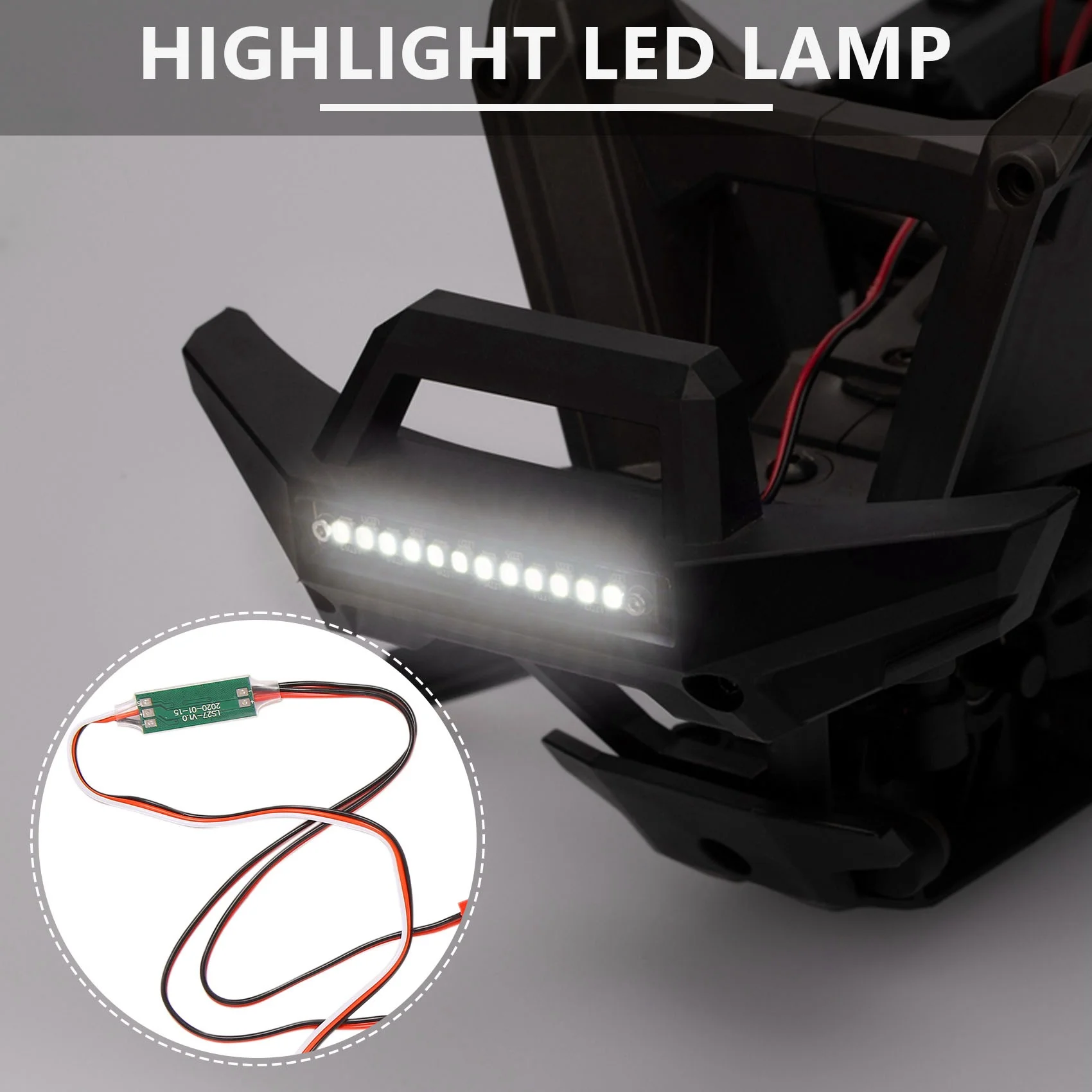 FBIL-70Mm 58Mm Waterproof Front Rear Bumper Led Light Bar Upgrade Accessories For TRAXXAS 1/10 MAXX RC Car