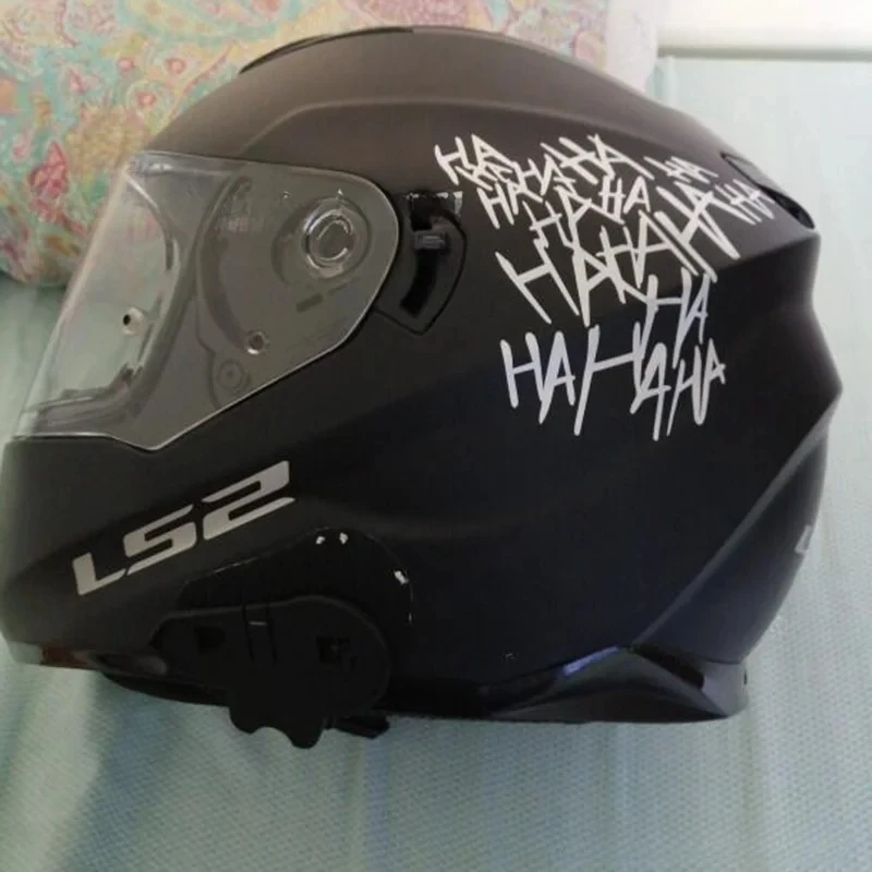 HAHAHA Ha Motorcycle Helmet Sticker, JDM Funny Vinyl, Car Style Fun, Side Skirts, Windows, Doors, Decorative Decals