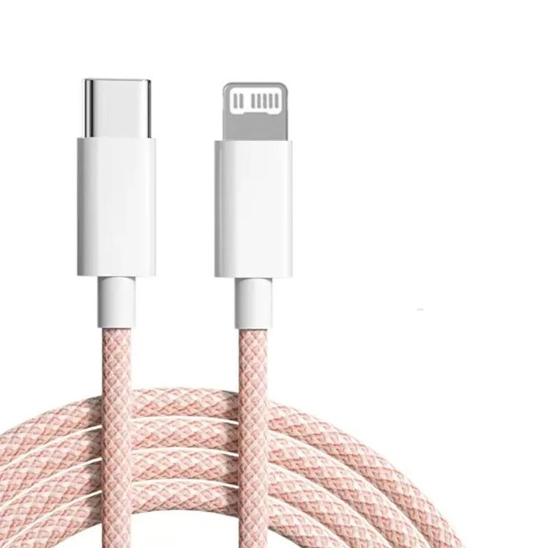 1m 2m Type C PD Line USB-C Nylon Braid 30W Fast Charge Cable For Apple iPhone 14 13 Mini 12 11 Pro 8 Plus XS MAX XR iPad Air3