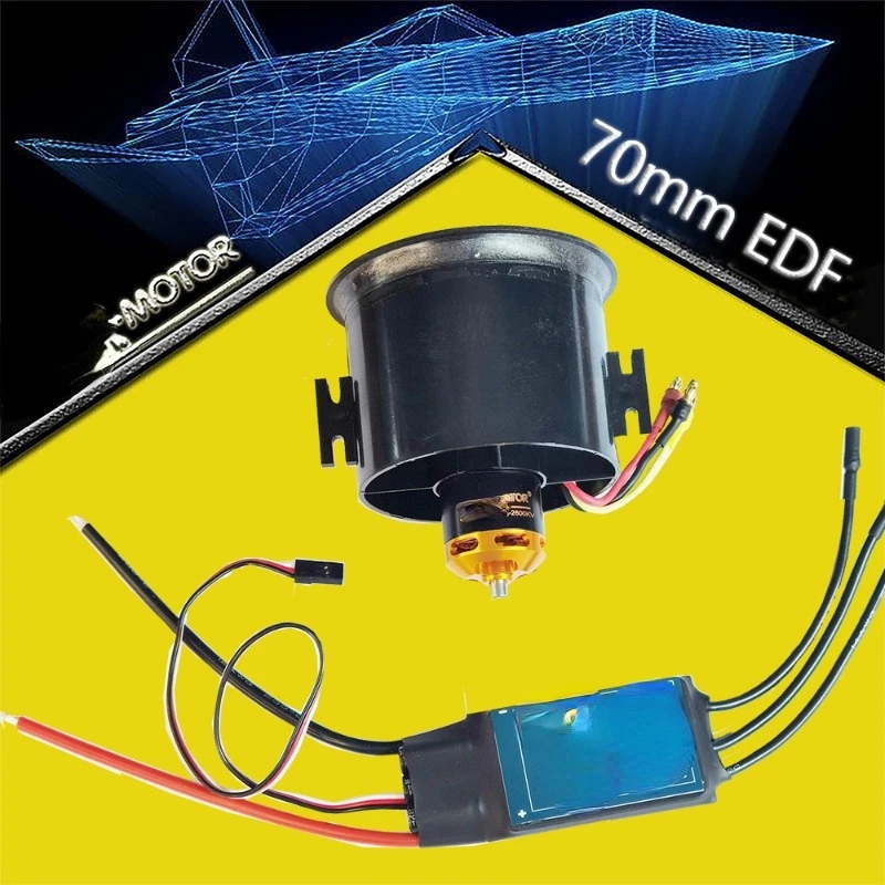 

Applicable to 70mm EDF Aircraft Model Ducted Motor 4S and 80A ESC Electrical Adjustment 12 Blades Fan for Aircraft Model