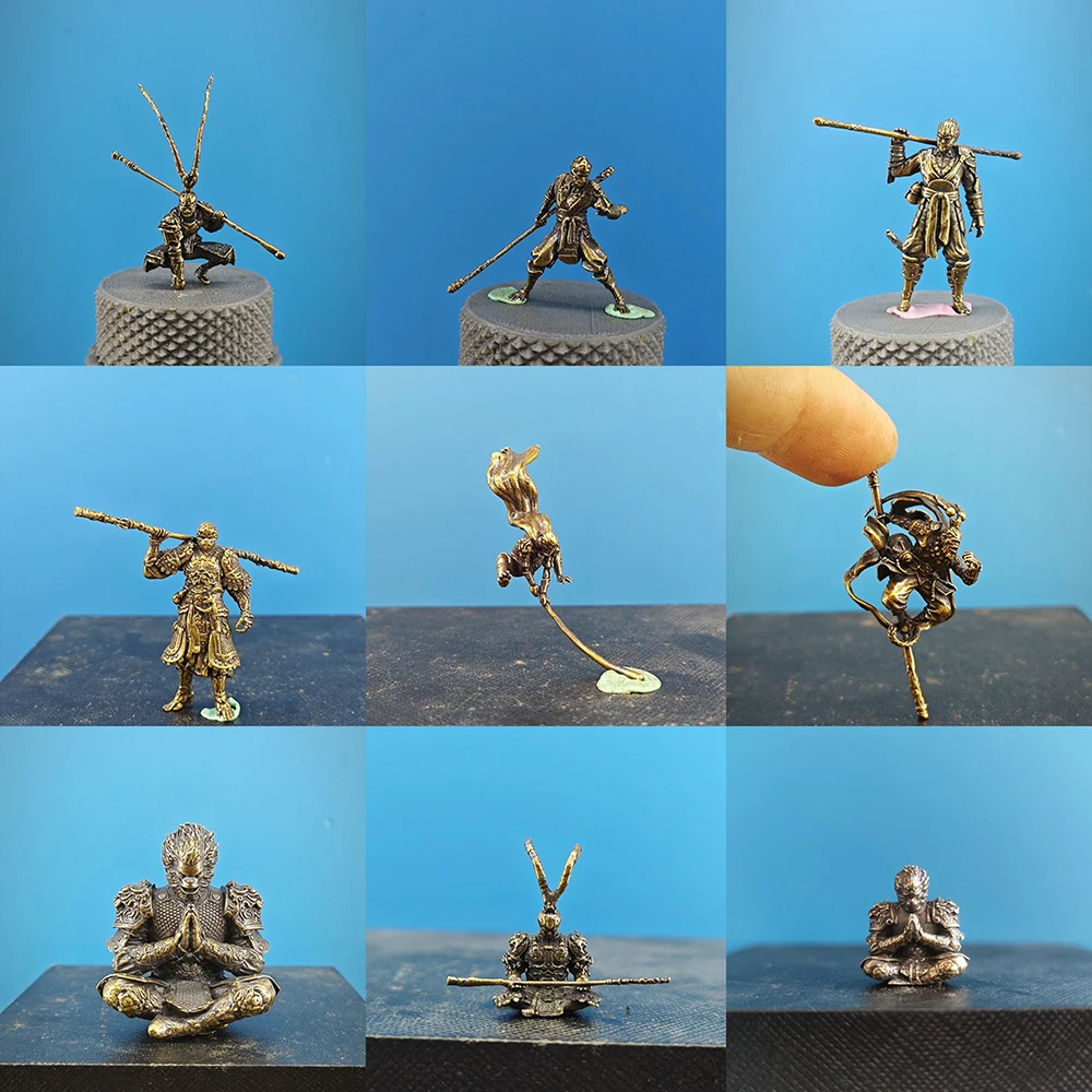 Sun Wukong Copper Miniature Models Nini Figurines Great Sage Equalling Heaven Rockeries Bonsai Fish Tanks Landscape Ornaments
