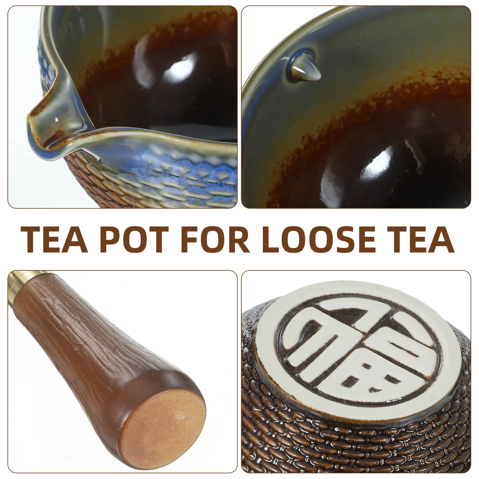

1pc Side Handle Teapot 360° Rotation Portable Retro Kettle For Loose Tea Home Decor Coffee Water Boiling Pot Pot Stove Top