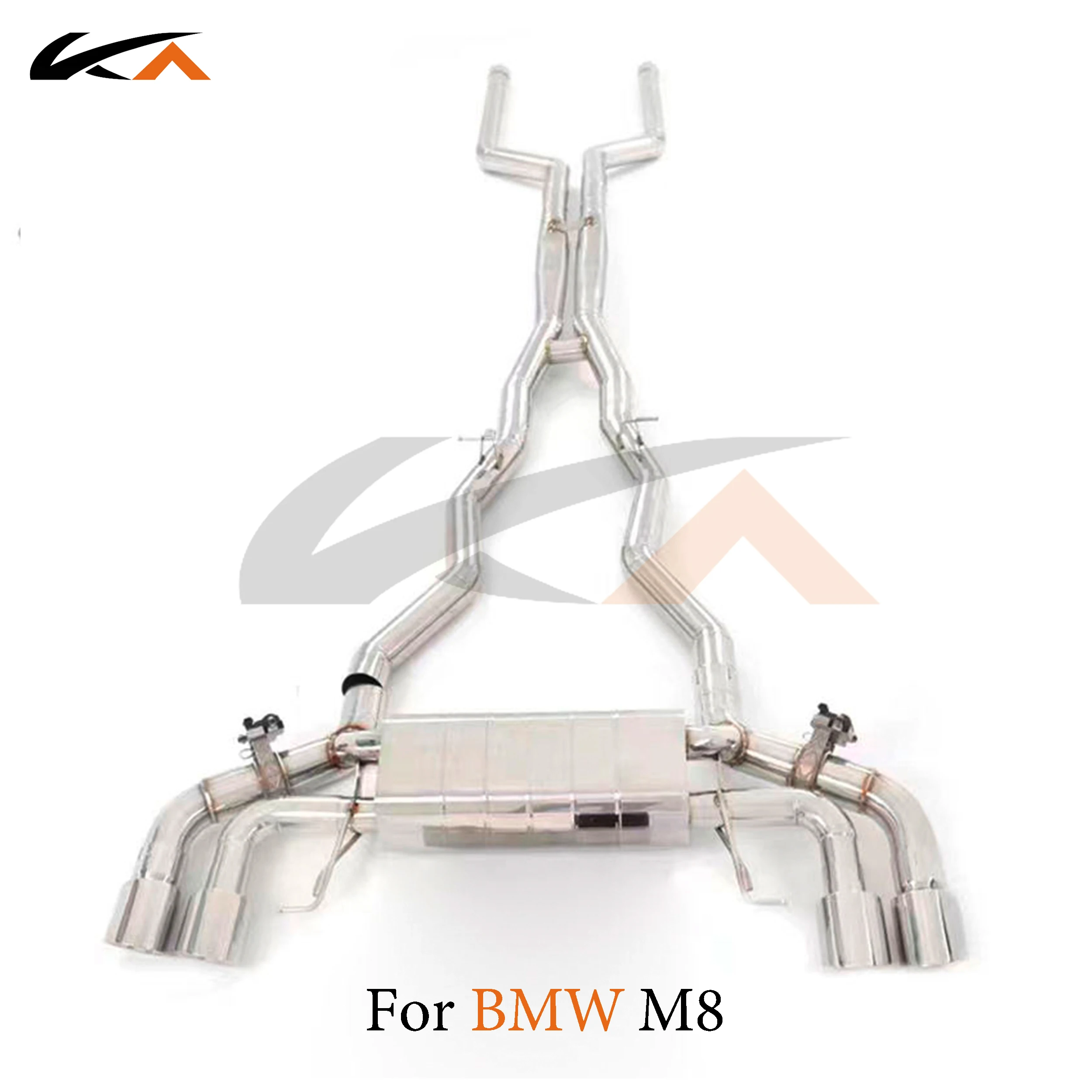 KA Tuning exhaust system parts stainless catback for BMW M8 rear section performance muffler valve