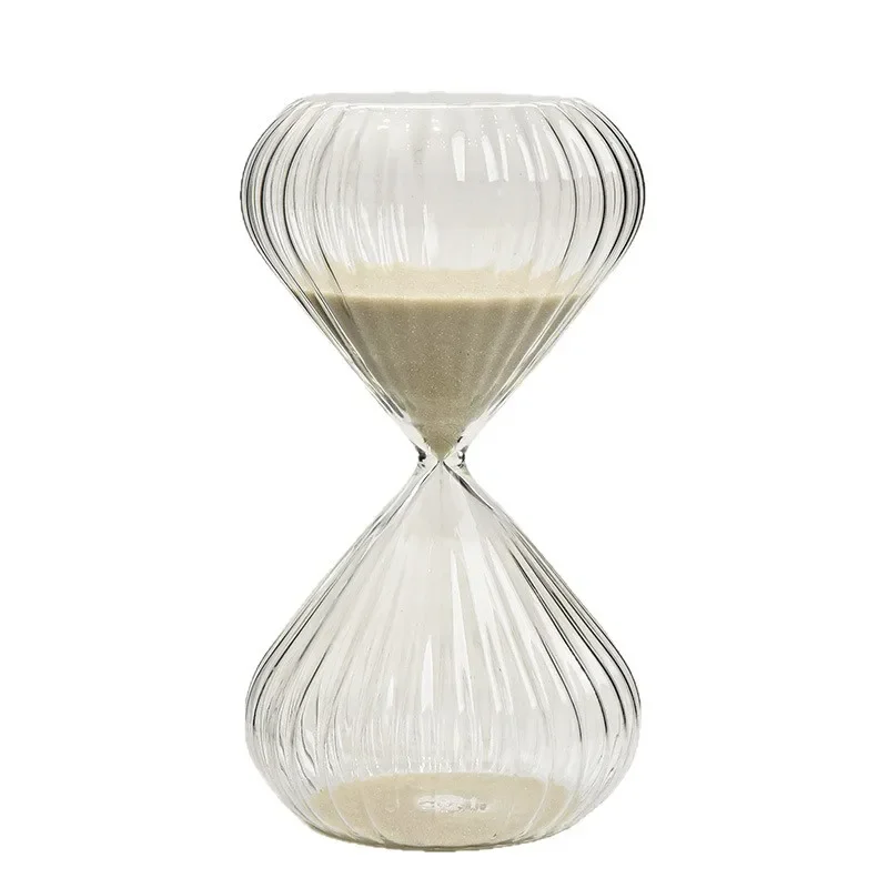 15/30mins Stripe Hourglass Sand Timer Kitchen School Modern Crystal Hour Glass Sandglass Sand Clock Tea Timers Home Decoration