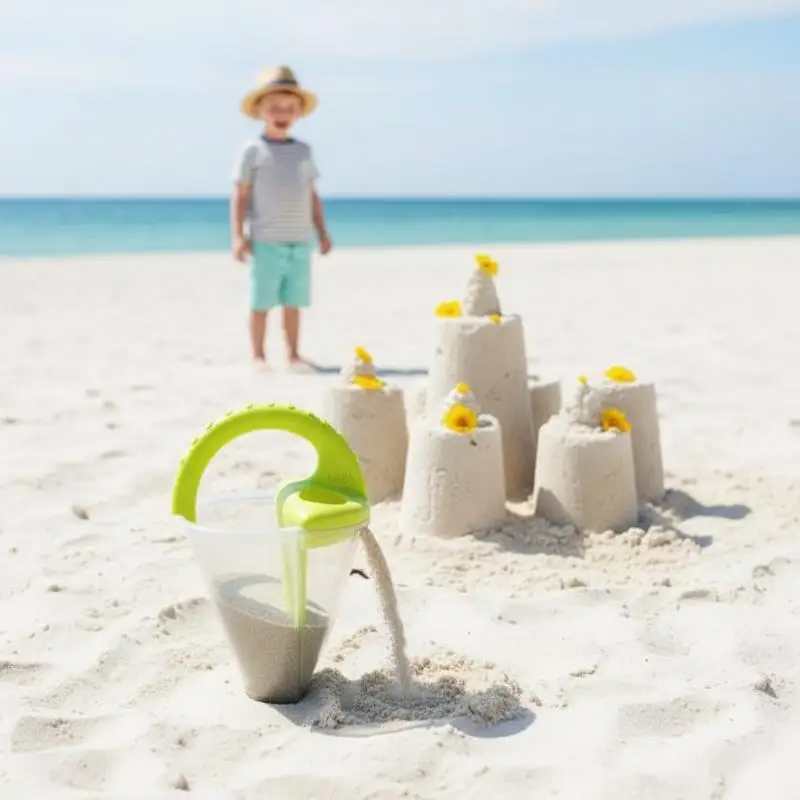 @*Kids Beach Sandpit Play Toy Set Wash Sand Overflow Funnel Shovel Lightweight Outdoor Sand Pile Tool for Toddlers