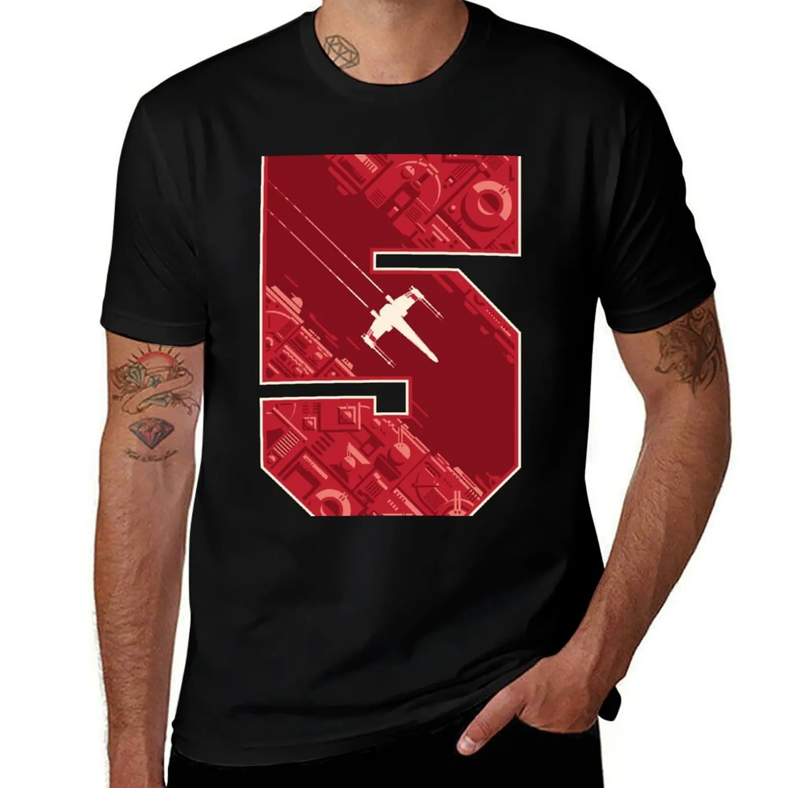Red Five T-Shirt Long Lasting Casual T-Shirt
