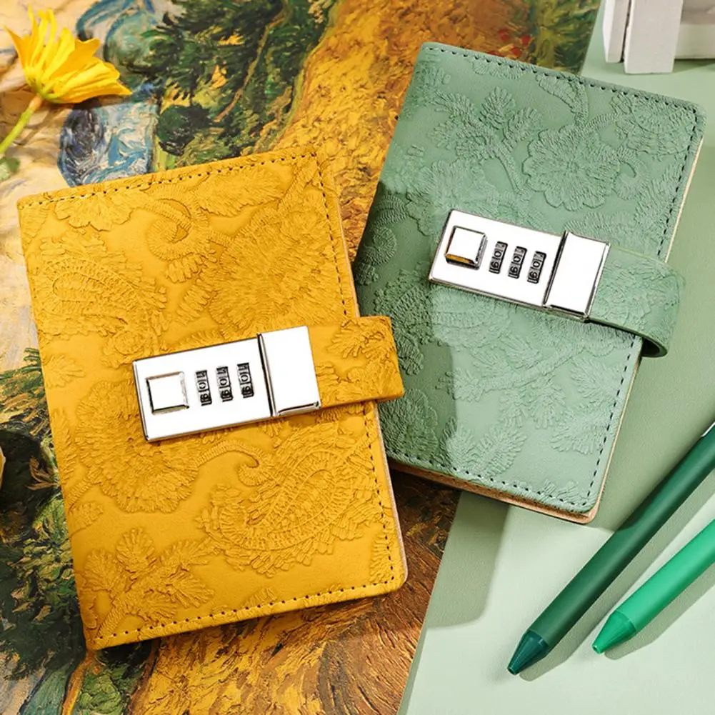 Planner Notebook With Digital Combination Lock Premium Thickened Paper Eye-Protection Journal Book Perfect Gift For Students