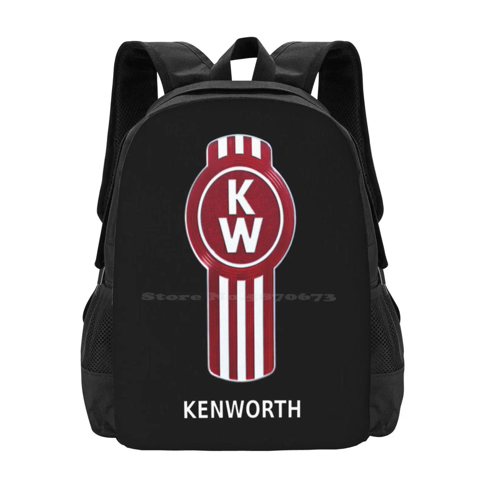 Kenworth Hot Sale Schoolbag Backpack Fashion Bags Trucker Kenworth Road Heavy Truck Logo Red White