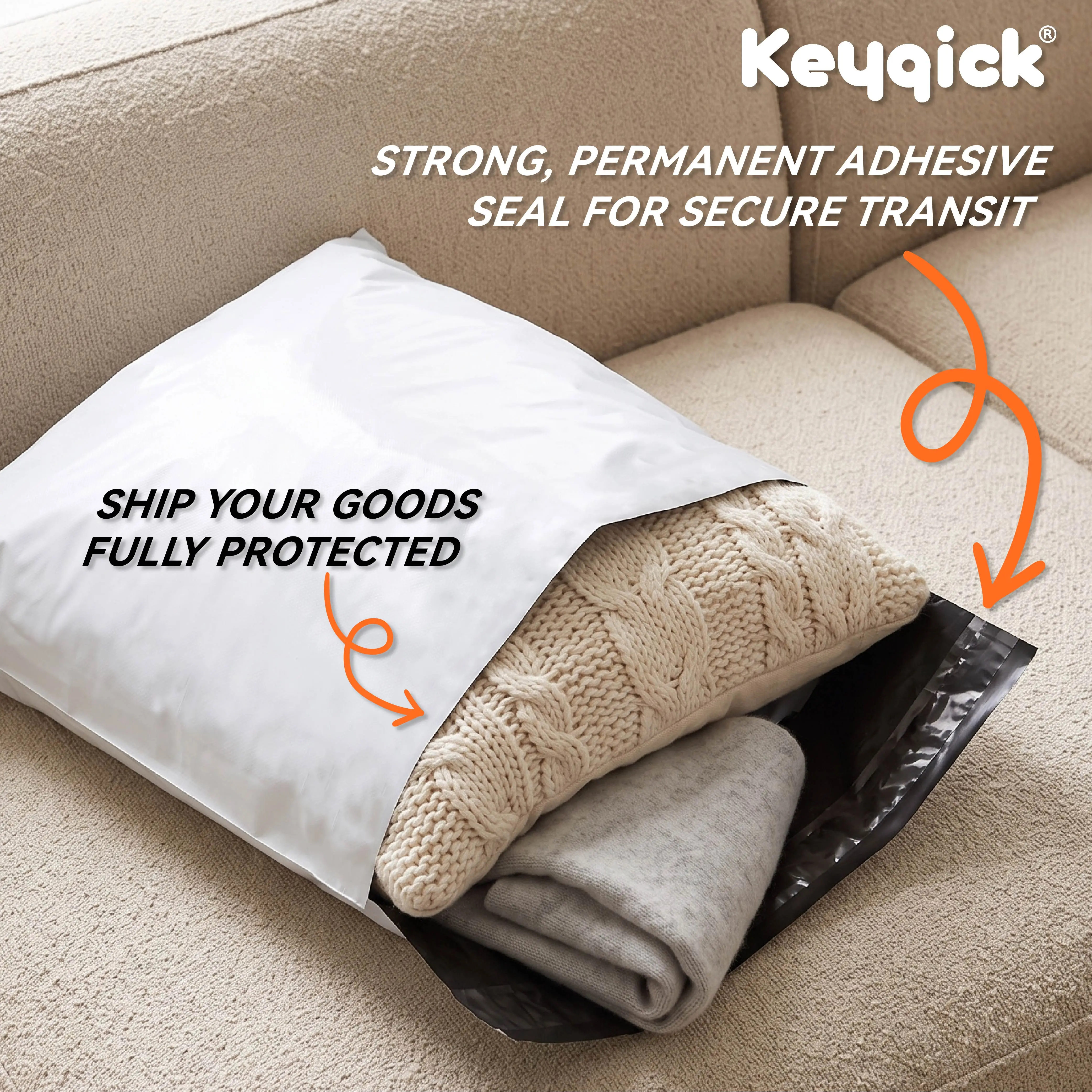 100Pcs Poly Mailers, Durable White Self-Seal Shipping Envelopes. Waterproof Tear-Resistant PE Mailing Bags with Strong Adhesive. Lightweight and Cost-Effective, Ideal for Small Business Daily Commodit image 5