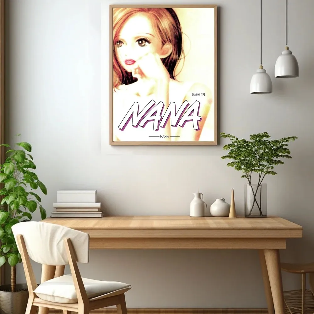 Hot Anime Posters NANA Retro Kraft Paper Sticker Poste 2021 Arrivals Bar Cafe Decor Nostalgia Gift Funny Prints Wall Paintings P