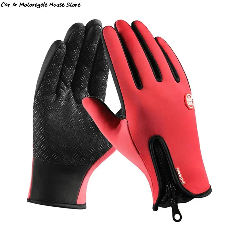 Outdoor Winter Gloves Waterproof Moto Thermal Fleece Lined Resistant Touch Screen Non-slip Motorbike Riding