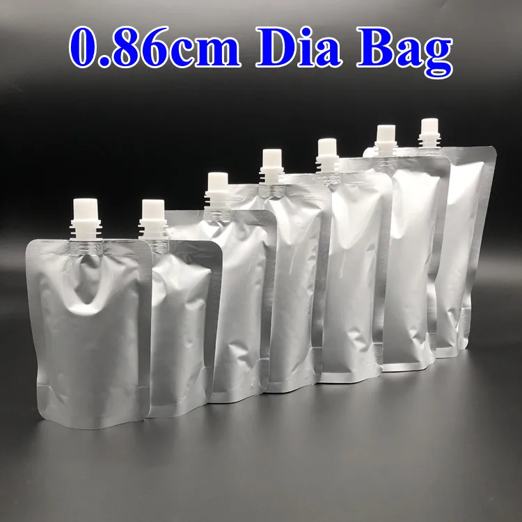 100PCS 100ML~500ML Aluminum Foil Spout Beverage Bag Lightproof Salad Sauce Jelly Beer Juice Bar Wedding Party Birthday Pouches