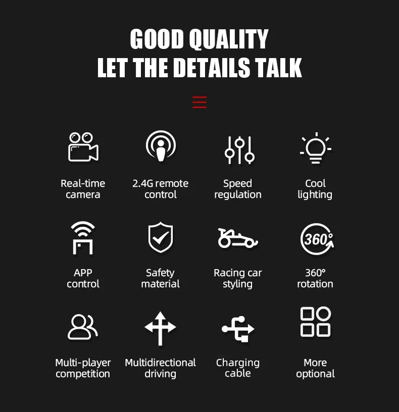 Carro de deriva de controle remoto de alta velocidade com câmera 2.4g veículo elétrico de controle duplo menino rc escalada brinquedos de corrida para crianças presente