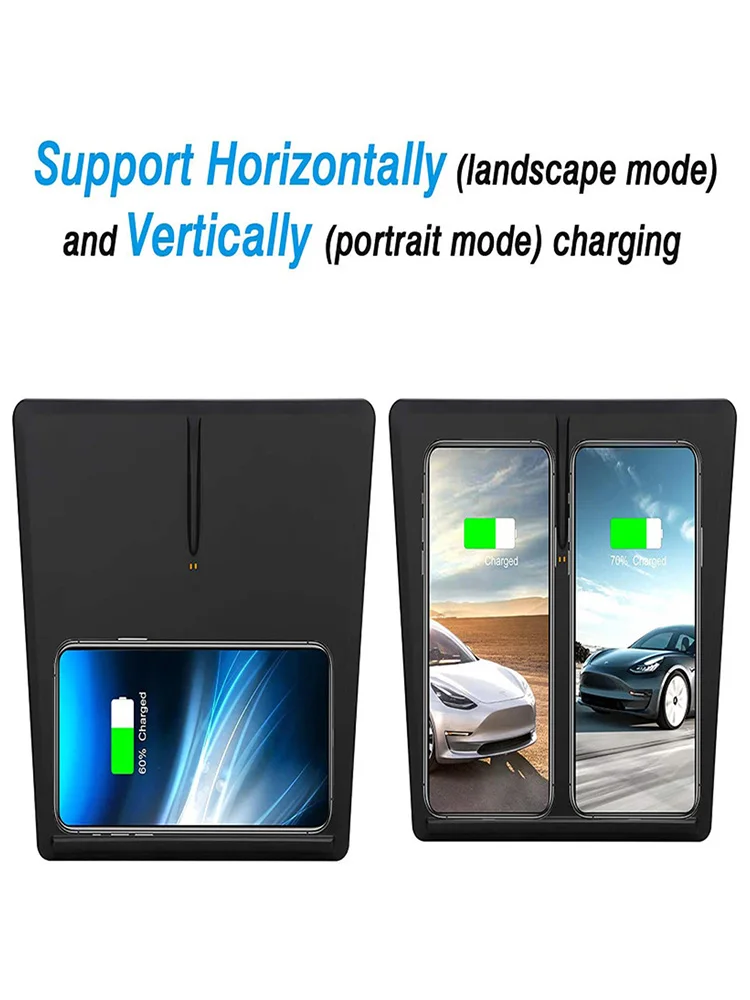 Car Wireless Charging Pad with Light Breathing Mode for iPhone/Android Phone