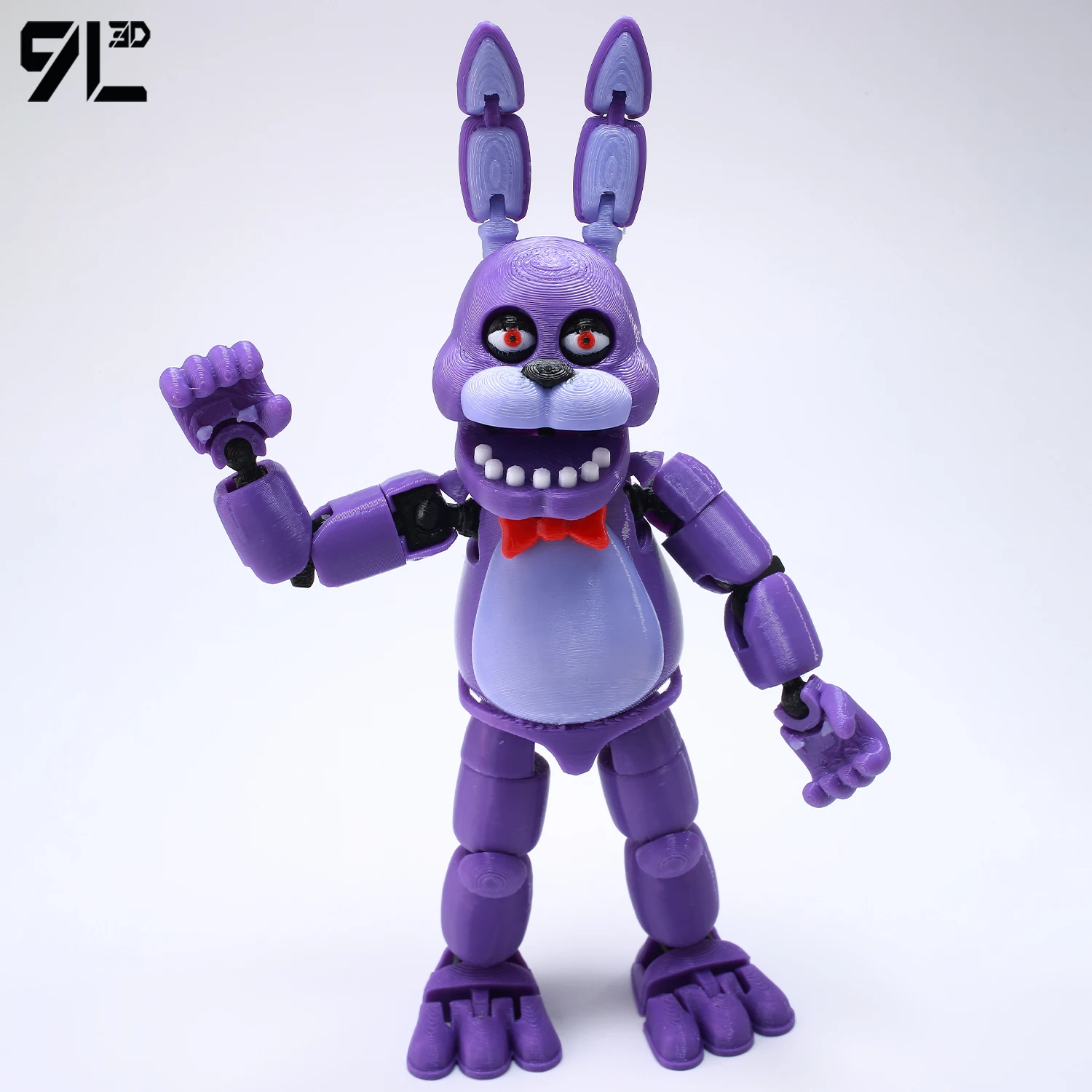 9L3D Purple Bunny Animatronic Action Figure With Guitar Horror Game Toy With Light Up Eye Dummy13 Multi Joint Movable Model Gift view 2