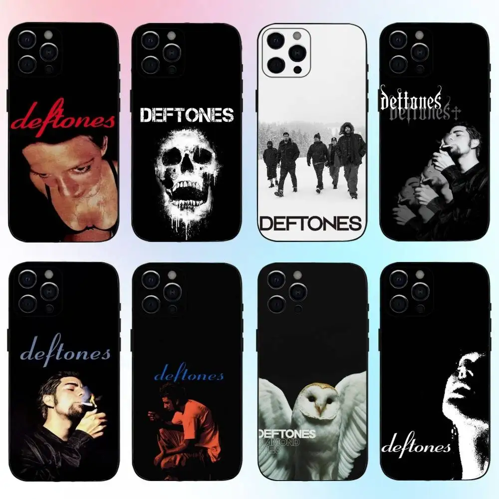 

Band D-Deftones Phone Case For iPhone17,16,15,14,13,12,11 Plus,Pro Max Soft Black Cover