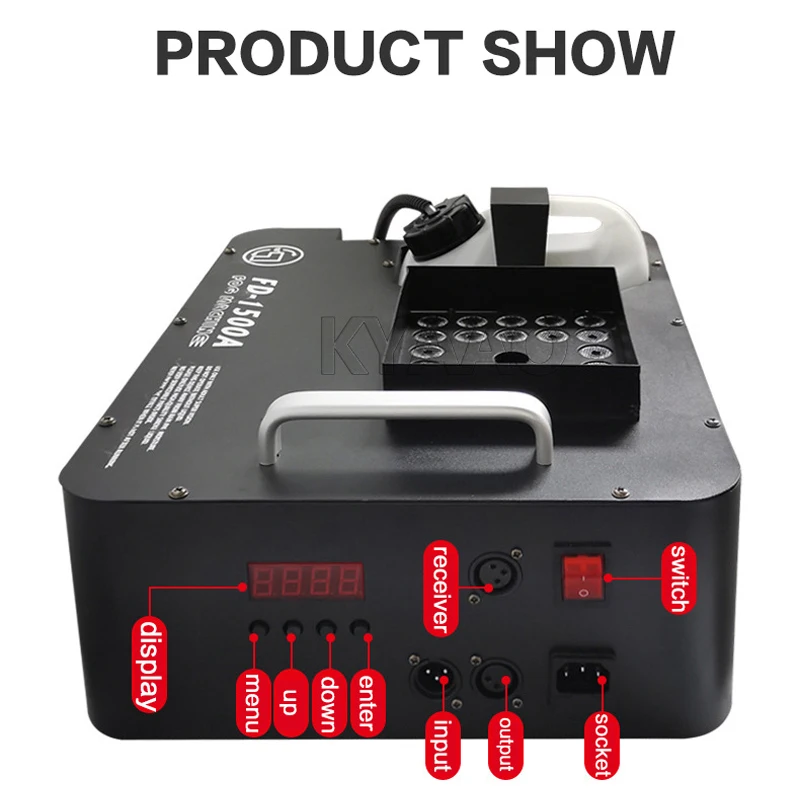 Fast Shipping 1500W LED Air Column Machine DJ Wedding Event Wireless Smoke Generator Device Nightclub Bar Disco Fog Machine