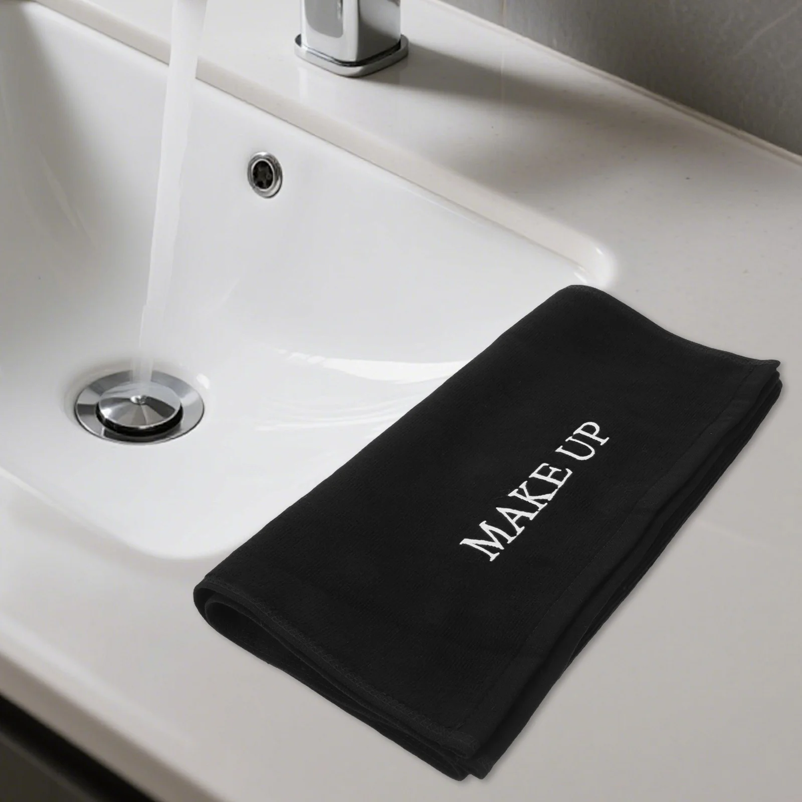 Хлопковый коврик для туалетного столика 75X35 см, черный коврик для макияжа, впитывающая защита для стола для туалетного столика, настольный органайзер, коврик