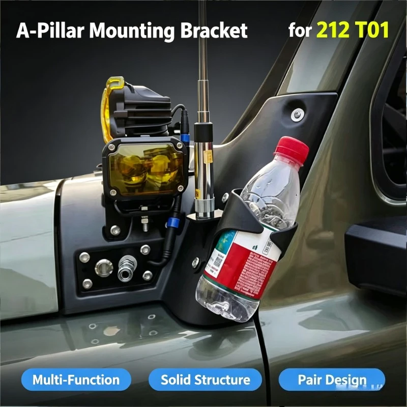 For BAIC 212 T01 2025 2026 Car A-pillar Expansion Bracket Multifunctional Front Hood Spotlight Antenna Stand Accessories