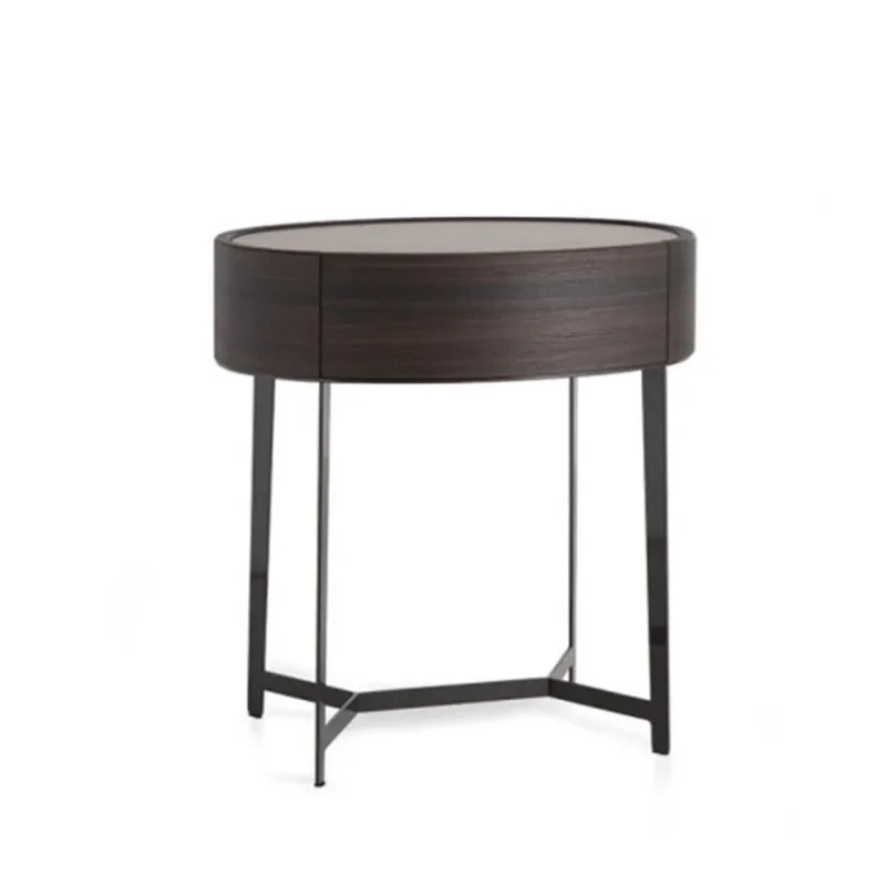 

Oval Designer Nordic Modern Light Luxury Master Bedroom Smoke Bedside Cabinet
