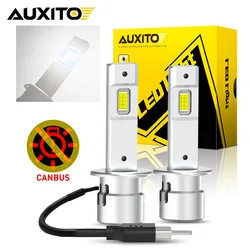 AUXITO 2Pcs H1 LED Headlight Bulbs CANBUS Lights Wireless High Power H7 LED 1:1 Mini Size Plug&Play 12V 6500K Car LED with Fan