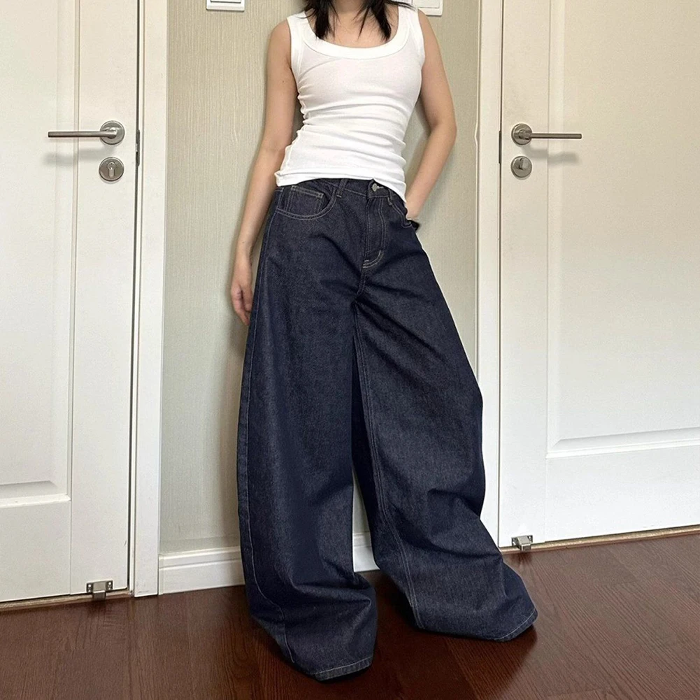 

Повседневные женские джинсы Брюки с высокой талией Повседневная одежда Синие женские джинсы длиной до пола Повседневная одежда Микроэластичная ткань