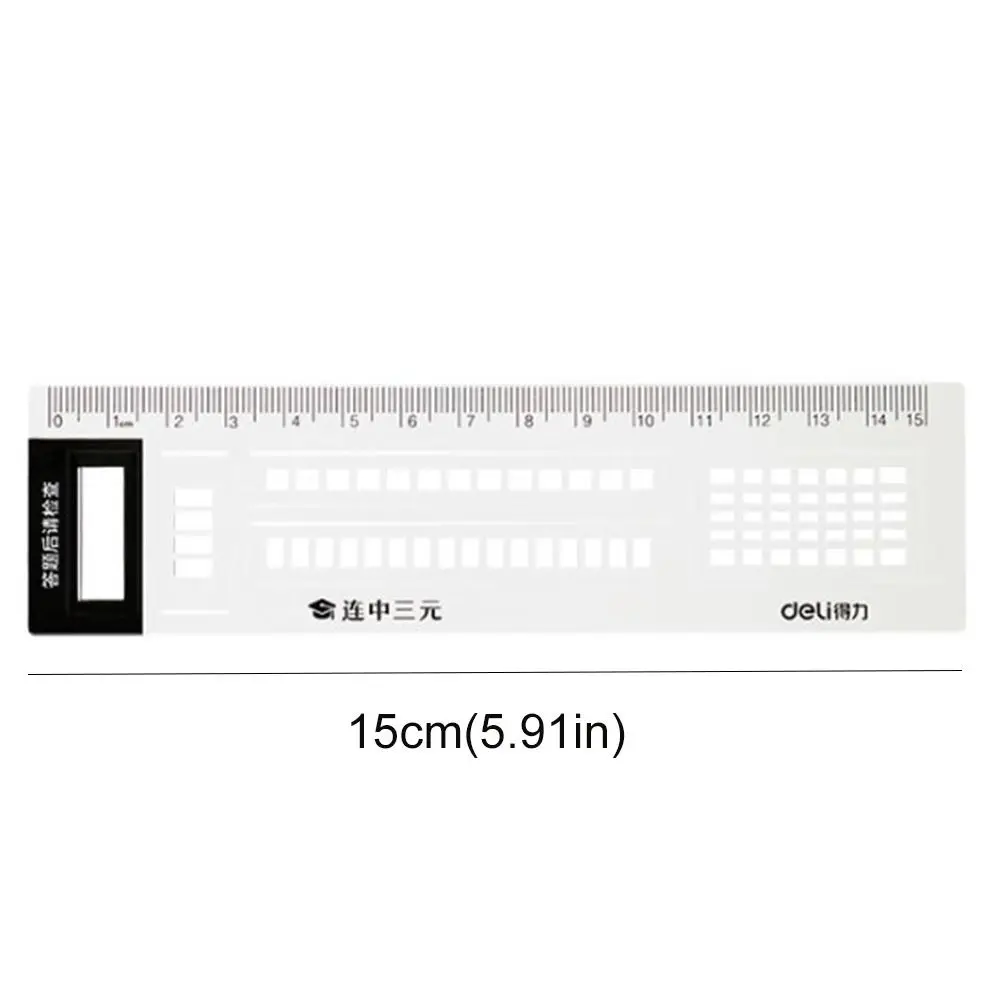 Desk Accessories 15cm Exam Straight Ruler Multifunction Transparent Drawing Ruler Plastic Measuring Ruler Exam Test