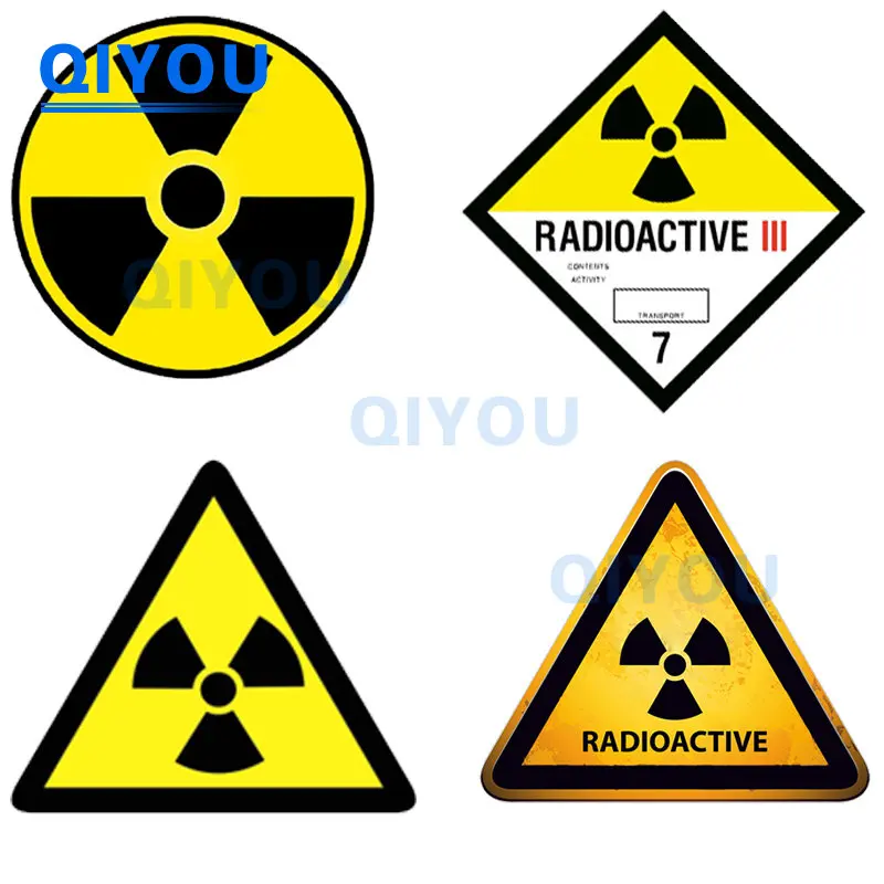 Creative Boutique Exterior Accessories Warning Radioactive Car Stickers Radiation Protection Sticker Vinyl Decal Body Decoration