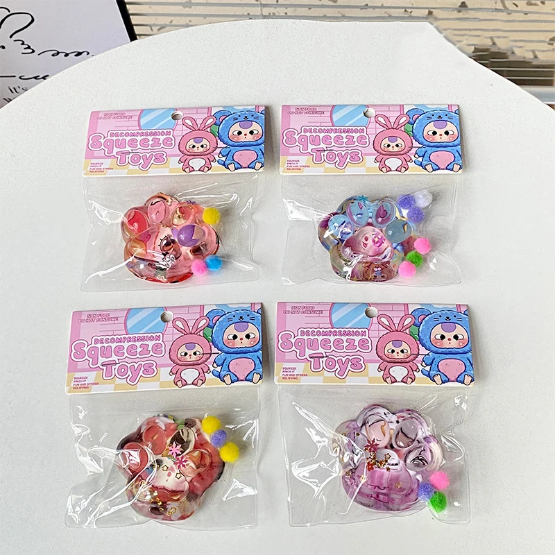 ใหม่ TPR บีบของเล่นแมวเท้าหยิกช้า Rebound Antistress ความเครียดบรรเทาของเล่น Decompression Venting Fidget ของเล่นเด็กผู้หญิงของขวัญ