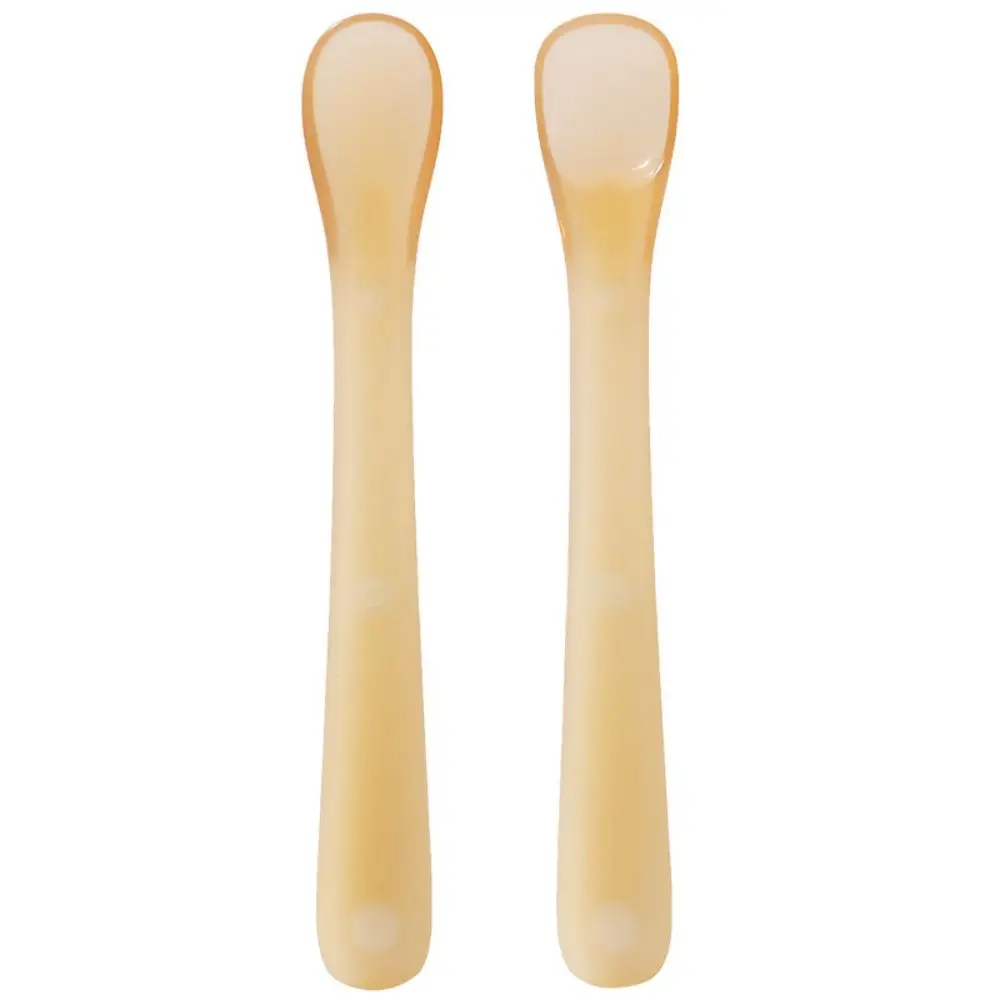 Мягкая силиконовая детская ложка, легко чистящаяся мини-размер, ложка для отлучения от груди, безопасный дизайн, пылезащитный чехол, эргономичная ложка для кормления новорожденных