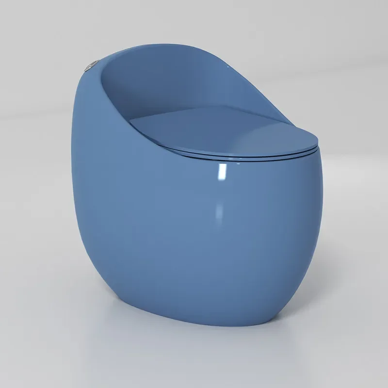 

Color ordinary toilet, siphon type high impulse, small household egg-shaped toilet