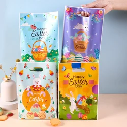 10/20/50pcs Easter Candy Cookies Bags Cute Bunny Eggs Gift Packing Bags Basket Stuffer Easter Birthday Party Decor Supplies